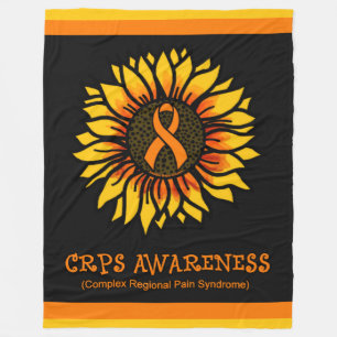Sunflower/Awareness...CRPS Fleece Blanket