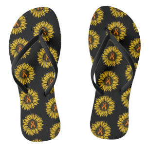 Sunflower/Awareness...RSD/CRPS Flip Flops