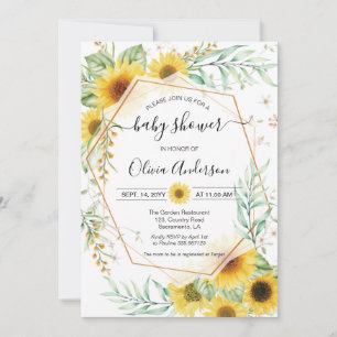 Sunflower Baby Shower Fall Boho Invitation