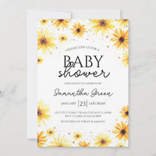 Sunflower Baby Shower Invitation