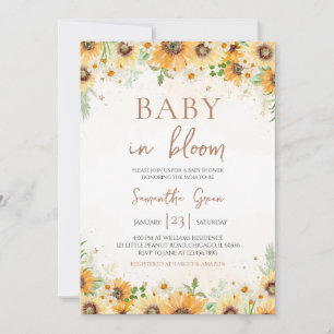 Sunflower Baby Shower Invitation