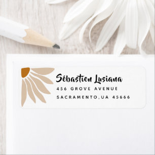 Sunflower  Baby Shower Return Address
