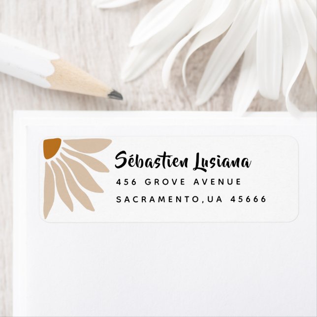 Sunflower  Baby Shower Return Address (Insitu)