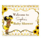 Sunflower baby shower welcome sign