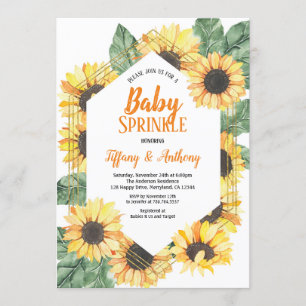 Sunflower Baby Sprinkle Invitation