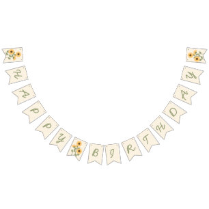 Sunflower Banner Bunting Flags