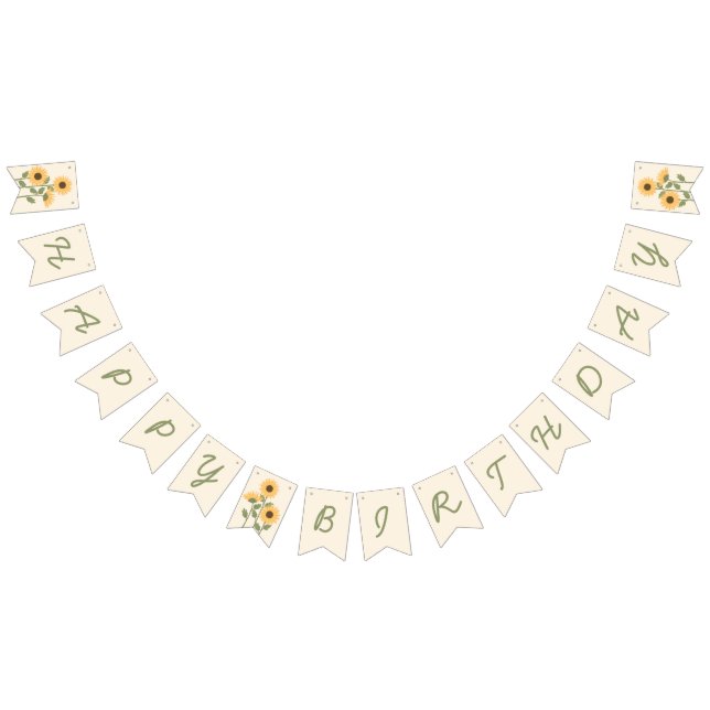 Sunflower Banner Bunting Flags (All)