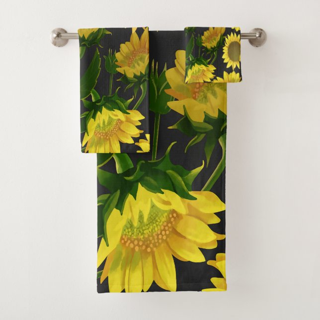 Sunflower Bath Towel Set (Insitu)