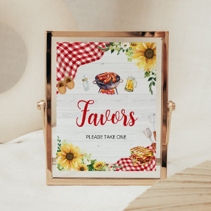 Sunflower BBQ Baby Shower Favours Poster