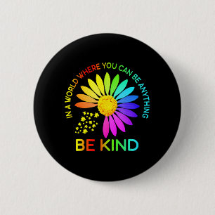 Sunflower Be Kind Puzzle Support Autism Awareness  2 Inch Round Button