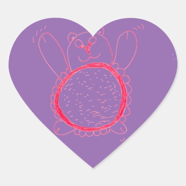 Sunflower Bear Heart Stickers (Front)