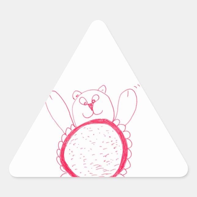 Sunflower Bear Triangle Sticker (Front)