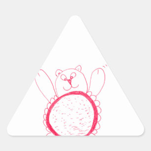 Sunflower Bear Triangle Sticker