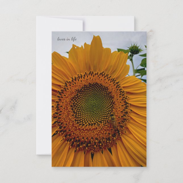 Sunflower & Bee Card (Front)