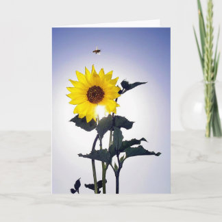 Sunflower & Bee Card