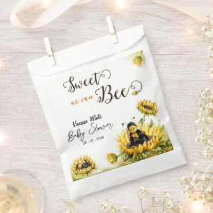 Sunflower Bee Floral Baby Shower Favour Bag