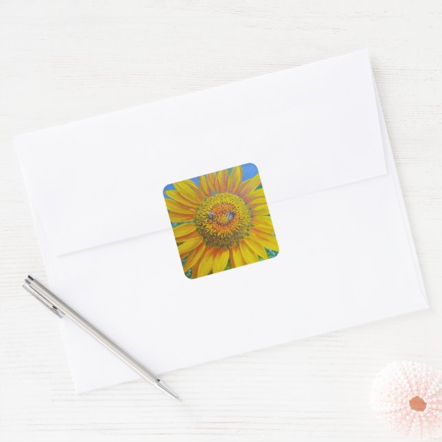 Sunflower Bees Stickers (Envelope)