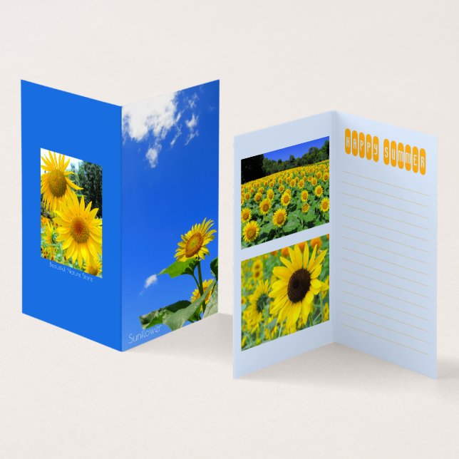 Sunflower：Bi-fold card (Inside and Outside)