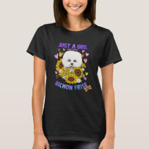 Sunflower Bichon Frisé Girl loves Dog