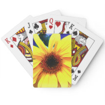 Sunflower Bicycle Playing Cards
