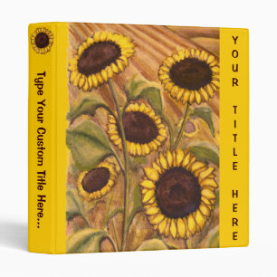 Sunflower Binder Book Custom Sunflower School Bind