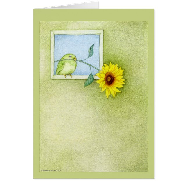 Sunflower Bird Card (Front)