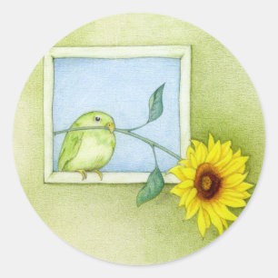 Sunflower Bird Sticker