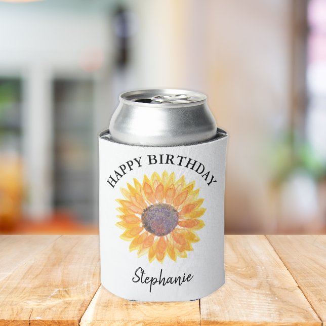 Sunflower Birthday Can Cooler (Creator Uploaded)