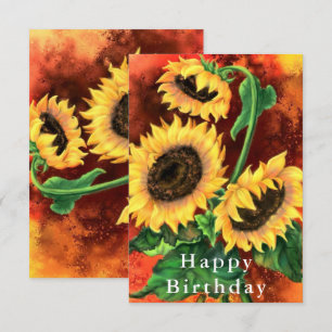 Sunflower Birthday Card