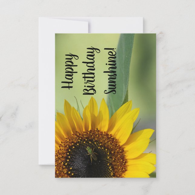 Sunflower Birthday Card (Front)
