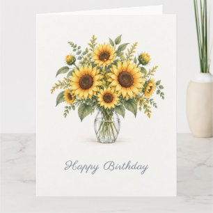 Sunflower Birthday Card