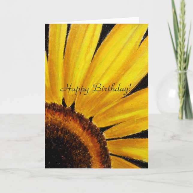 Sunflower Birthday greeting card (Front)