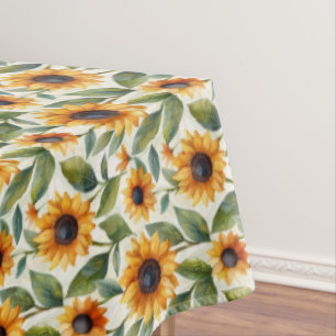 Sunflower Birthday Home Decor Tablecloth Design