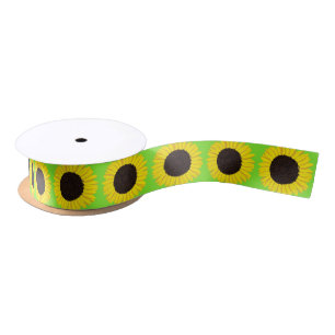 Sunflower Birthday Party Satin Ribbon