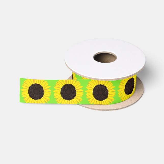 Sunflower Birthday Party Satin Ribbon (Spool)