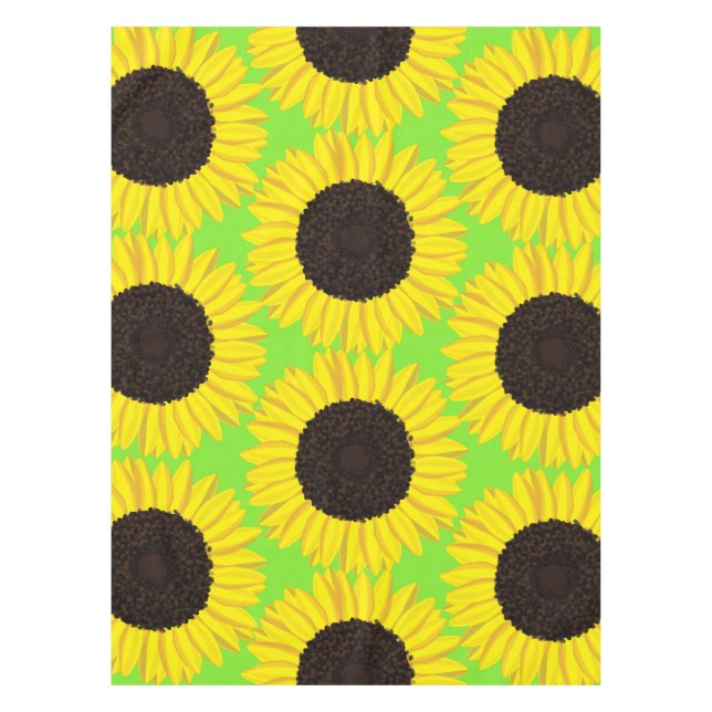 Sunflower Birthday Party Tablecloth (Front)