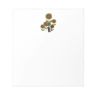 Sunflower Black Cat Notepad