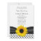 Sunflower Black White Polka Dot Ribbon Wedding