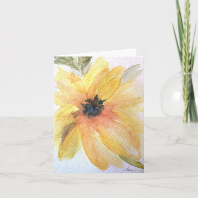 Sunflower Blank Note Card (Front)