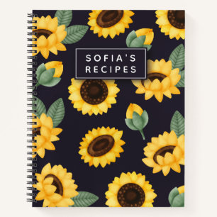 Sunflower Blank propre recette de livre de cuisine