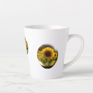 Sunflower Bliss Latte Mug - 12 oz