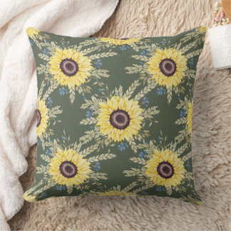 Sunflower Bliss Throw Pillow