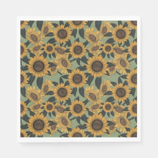 Sunflower Bloom Baby Shower napkins