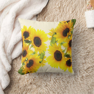 Sunflower Bloom Throw Pillow