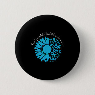Sunflower Blue Ribbon Developmental Disabilities A 2 Inch Round Button