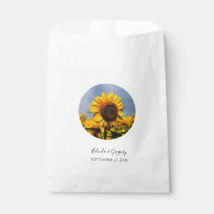 Sunflower Blue Sky Rustic Wedding  Favour Bag