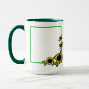 Sunflower Border Frame Mug