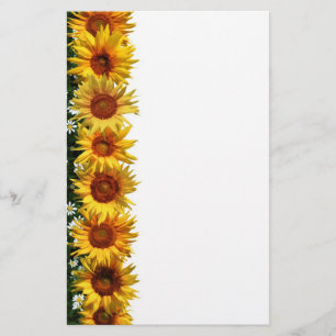 Sunflower Border Stationery