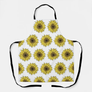 Sunflower, botanical, gift for women apron