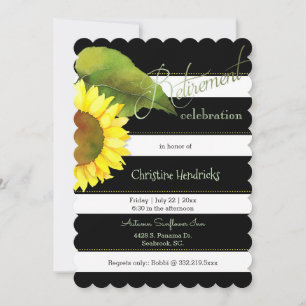Sunflower Botanical Retirement Celebration Invitation